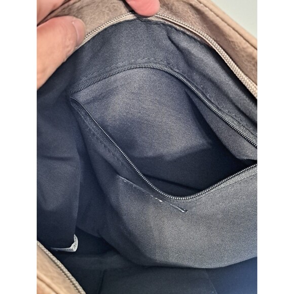 Sam & Hadley Tan/Taupe Faux Leather Studded Shoulder Bag - Picture 8 of 12